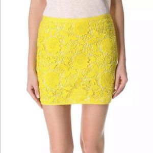 MADEWELL yellow lace Meadow Lace mini skirt